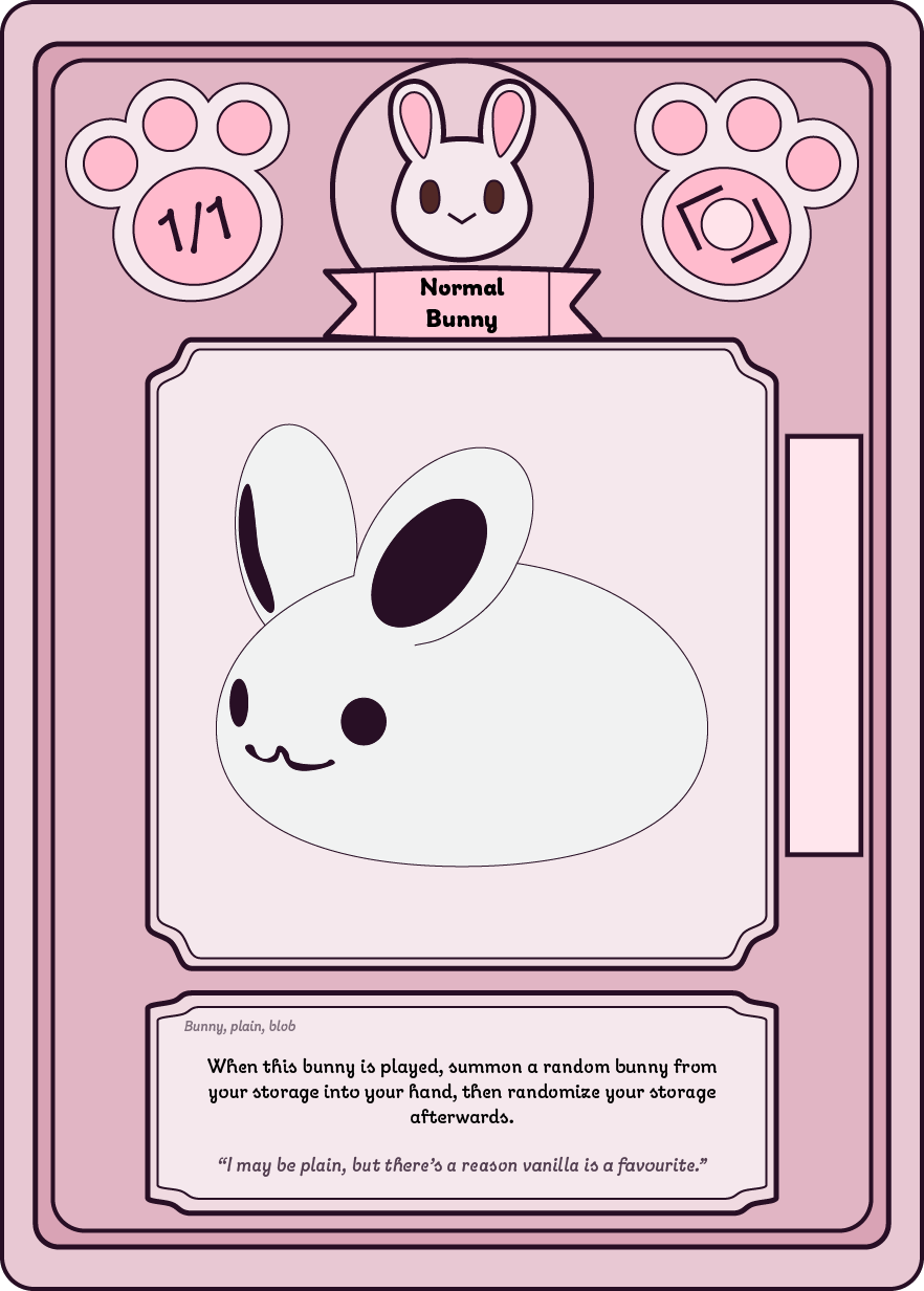 Normal bunny card.